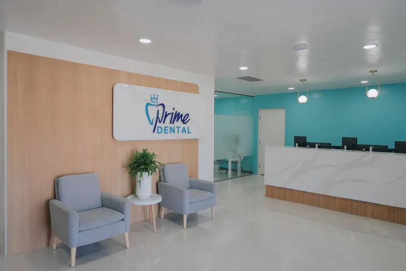 New patients at the front office in prime dental az. 